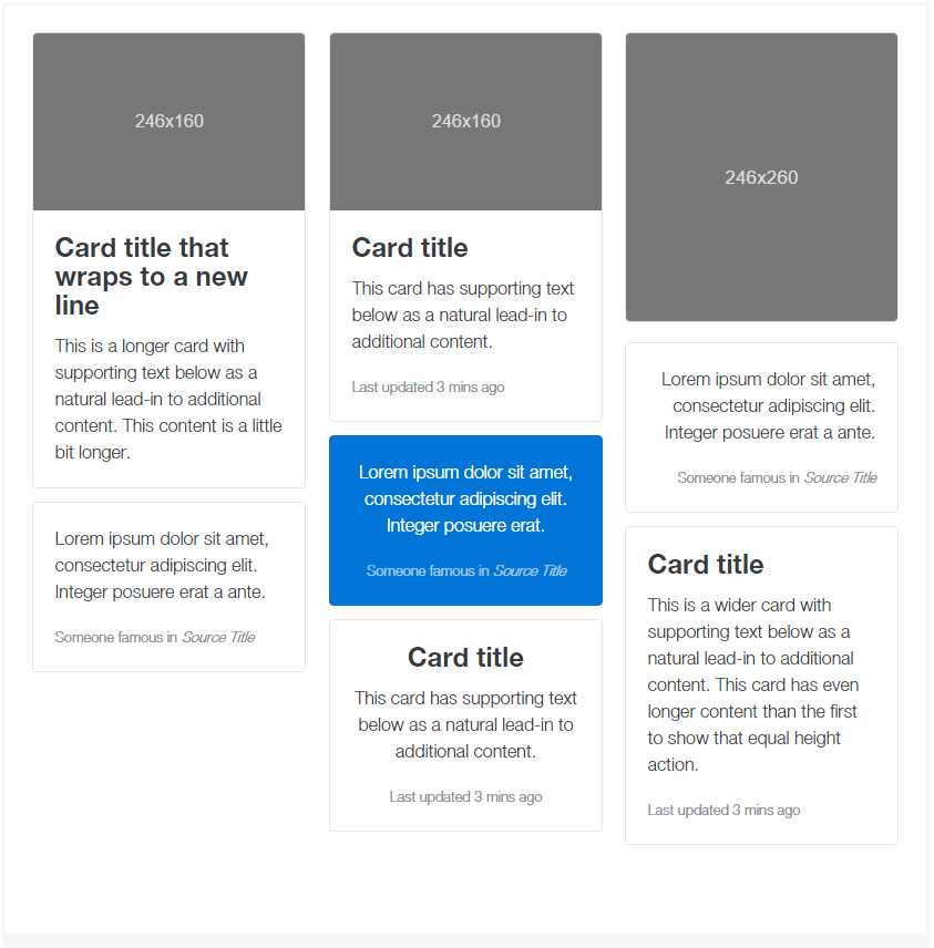 Bootstrap: Card Columns