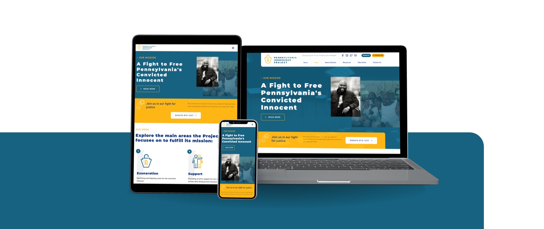 Case study for the Pennsylvania Innocence Project website.