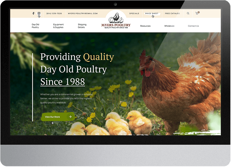 Myers Poultry Website Design & Case Study