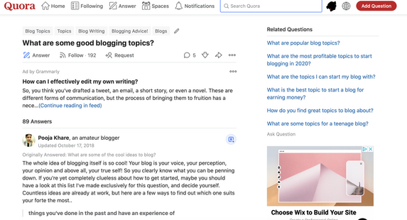 How To Use Quora For Blog Post Ideas