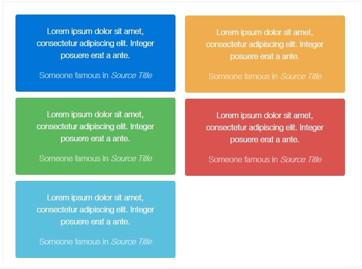 Bootstrap: Color Variations 