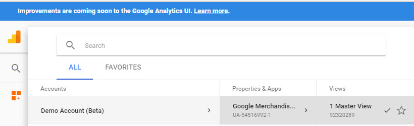 Google Analytics View