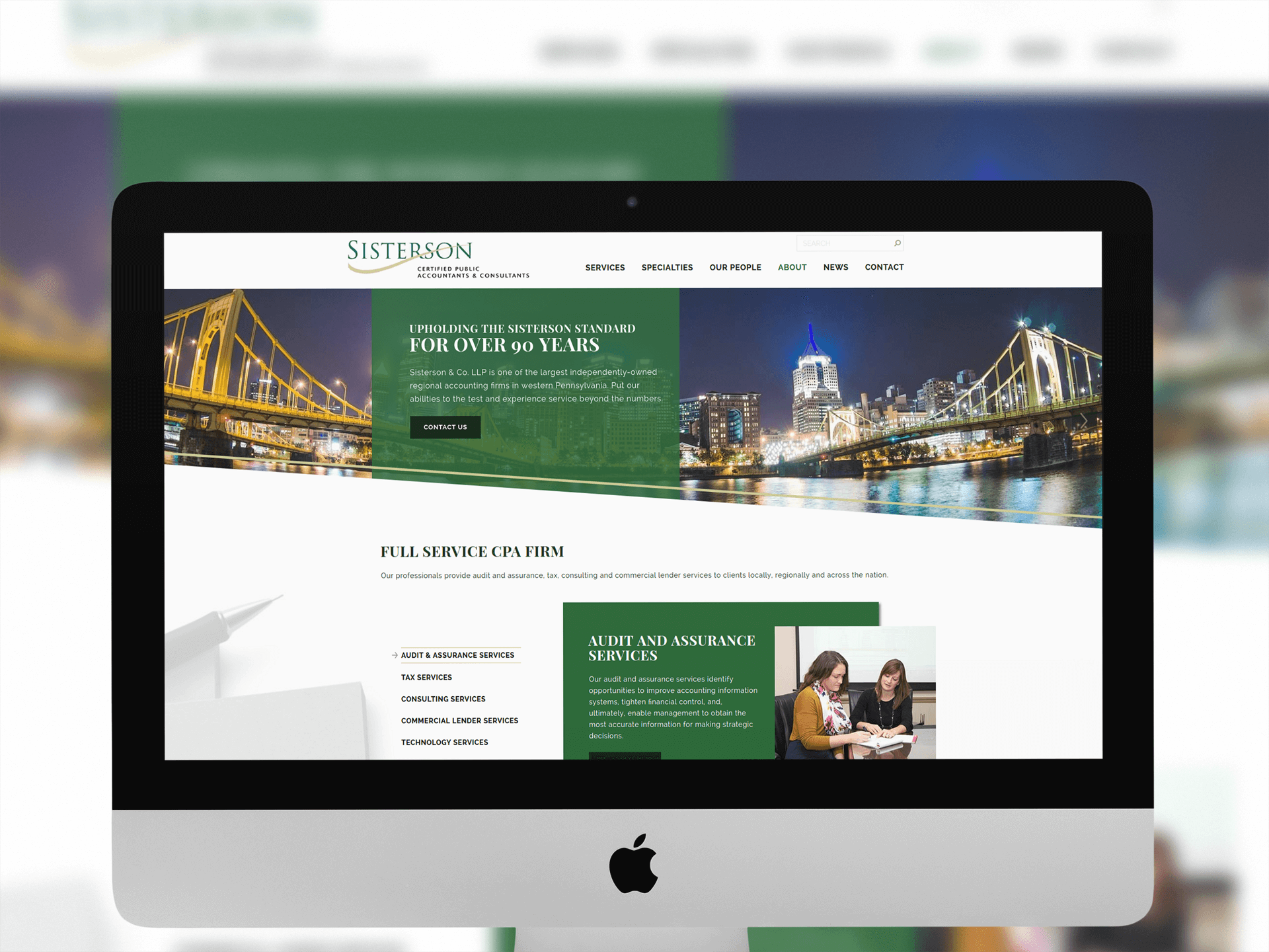CPA homepage design