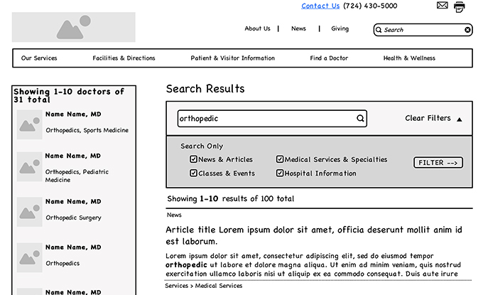 Wireframing all interfaces