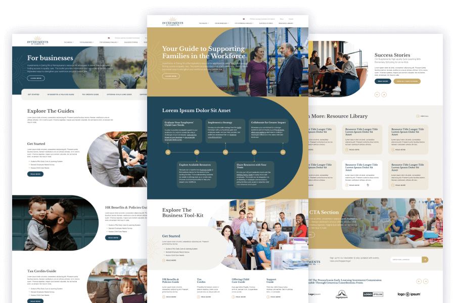 investments in caring pa challenge web design