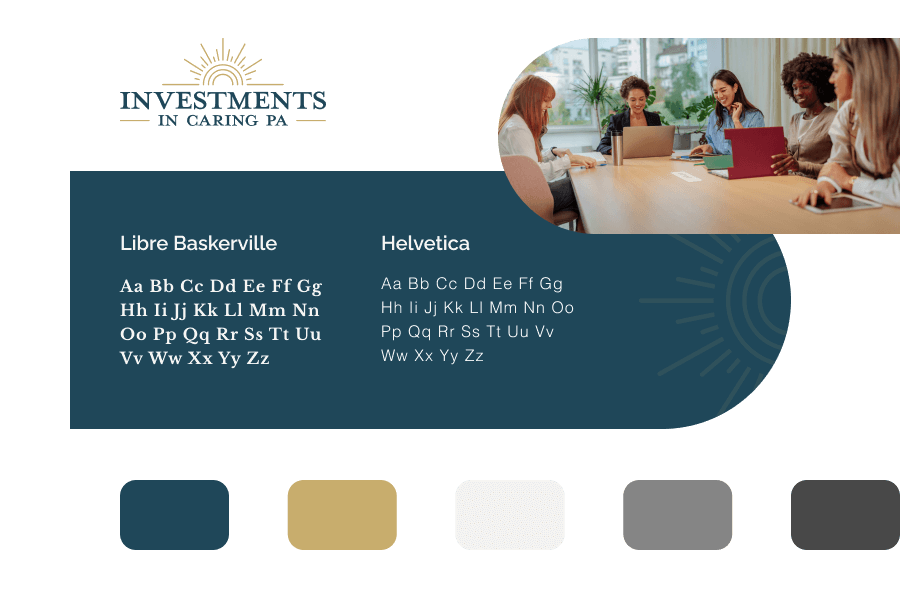 investments in caring pa design web design case study