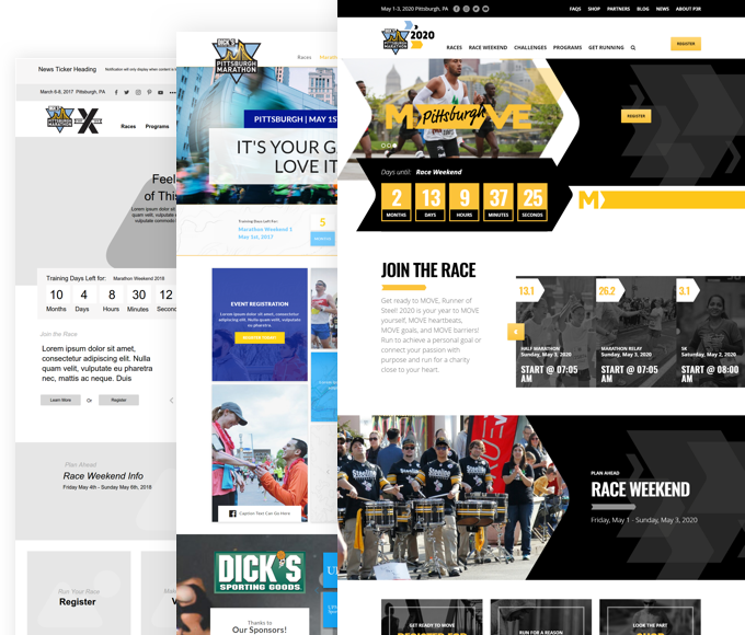 pittsburgh marathon website redesign